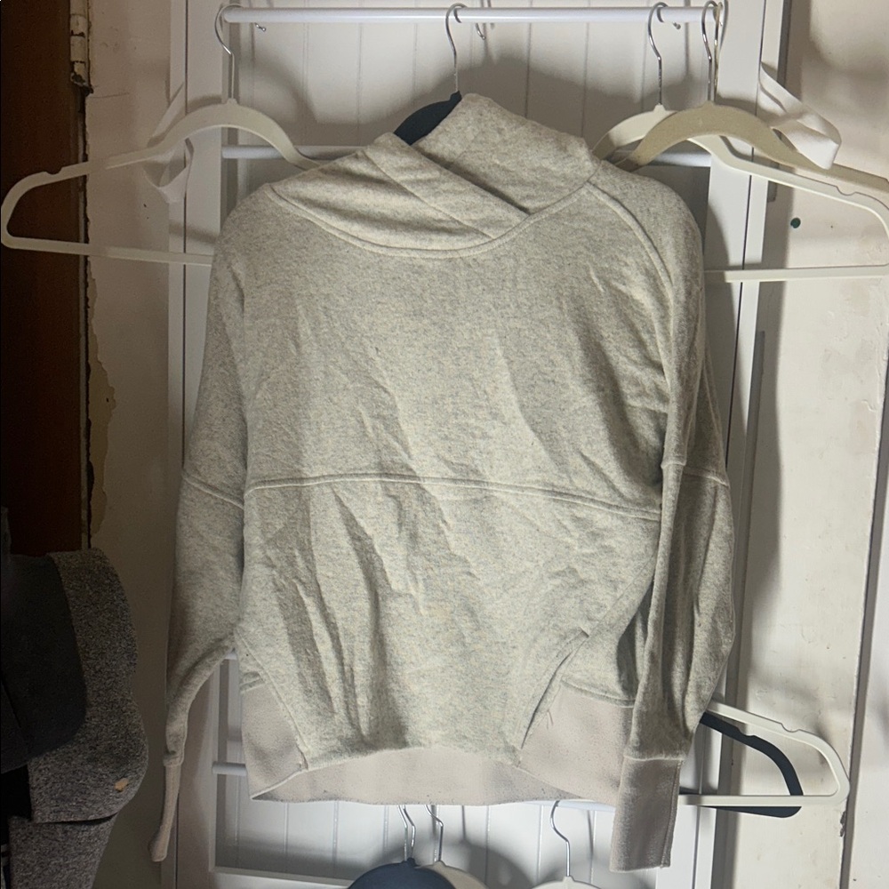 Prana Light Gray Turtleneck Sweater